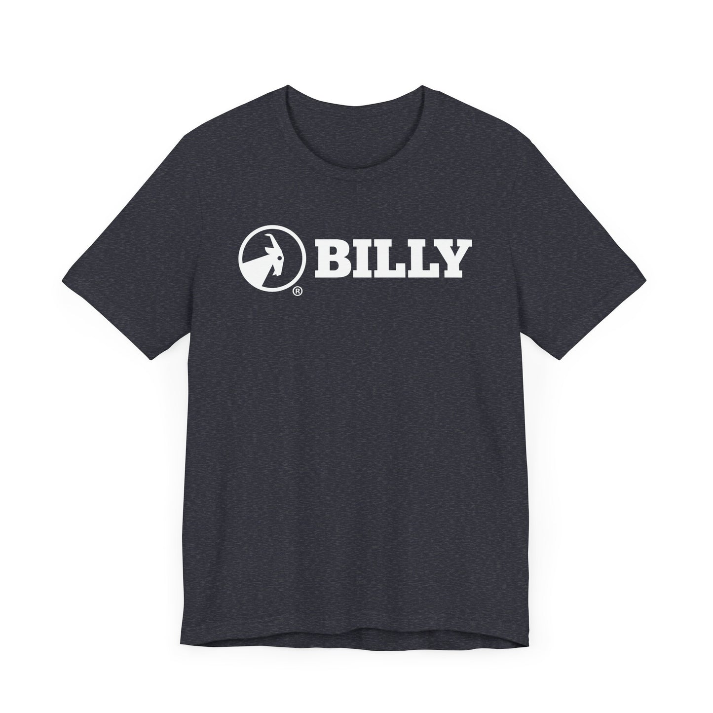 BILLY Adult Unisex Jersey Short Sleeve Tee (White Horizontal Logo)
