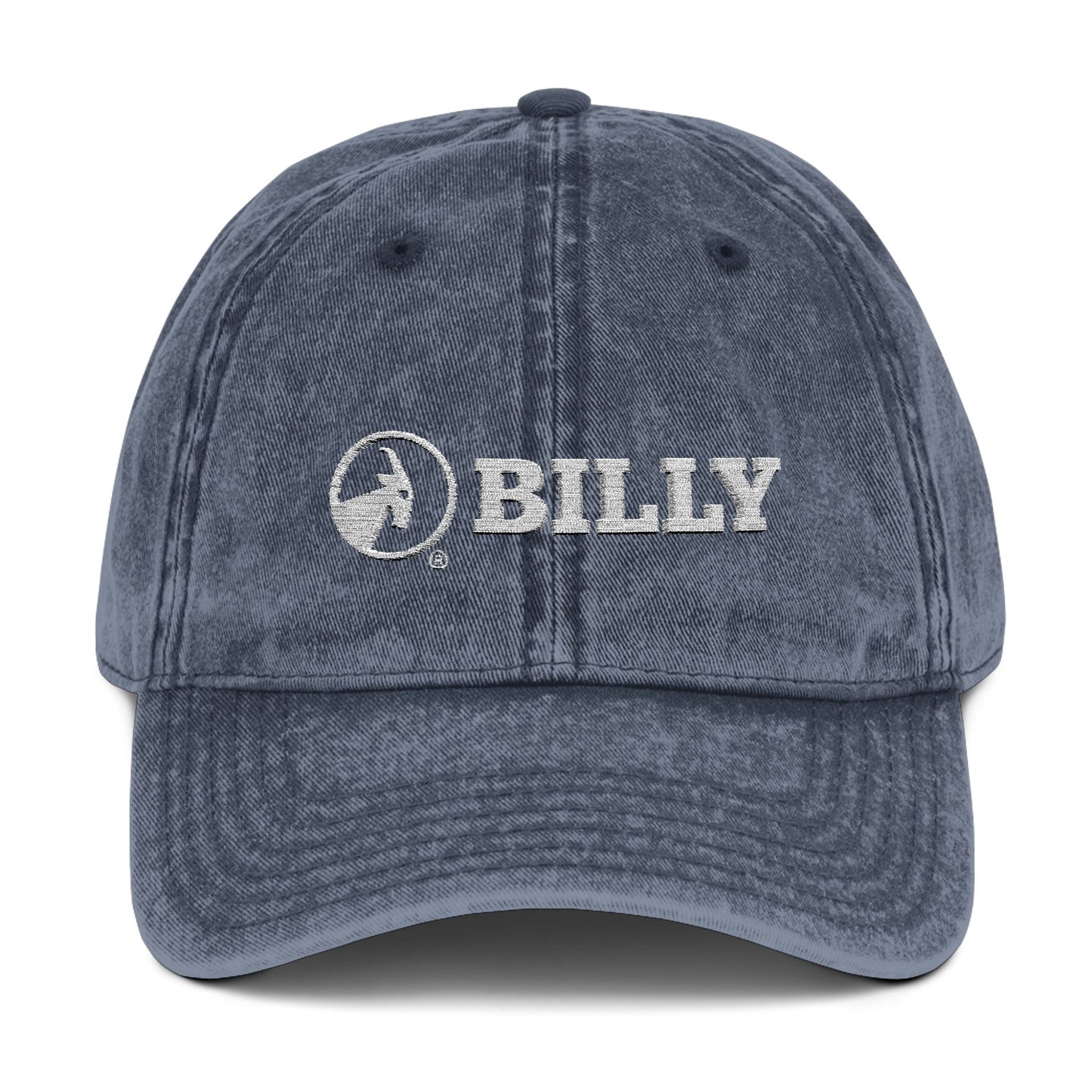 BILLY Vintage Cap (White Horizontal Logo - Embroidery) — AVAILABLE IN 5 COLORS