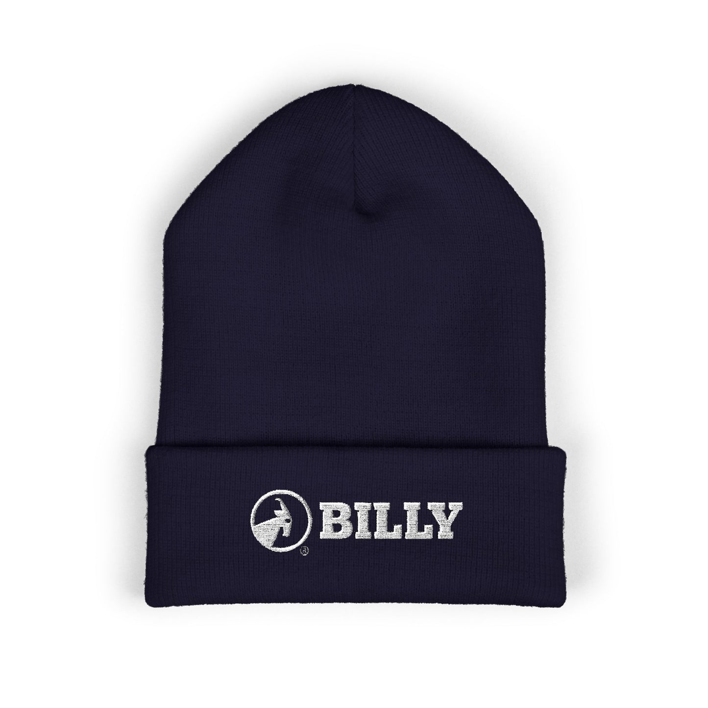 BILLY Classic Cuffed Beanie (White Horizontal Logo - Embroidery) — AVAILABLE IN 12 COLORS
