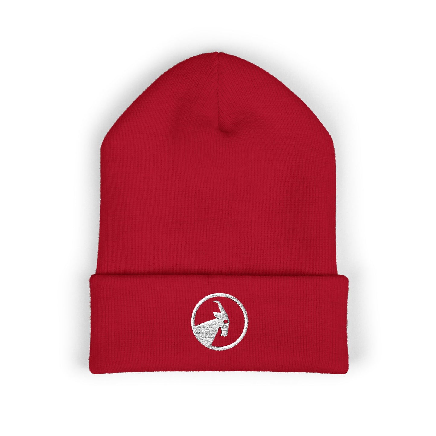 BILLY Classic Cuffed Beanie (White Goat - Embroidery) — AVAILABLE IN 12 COLORS