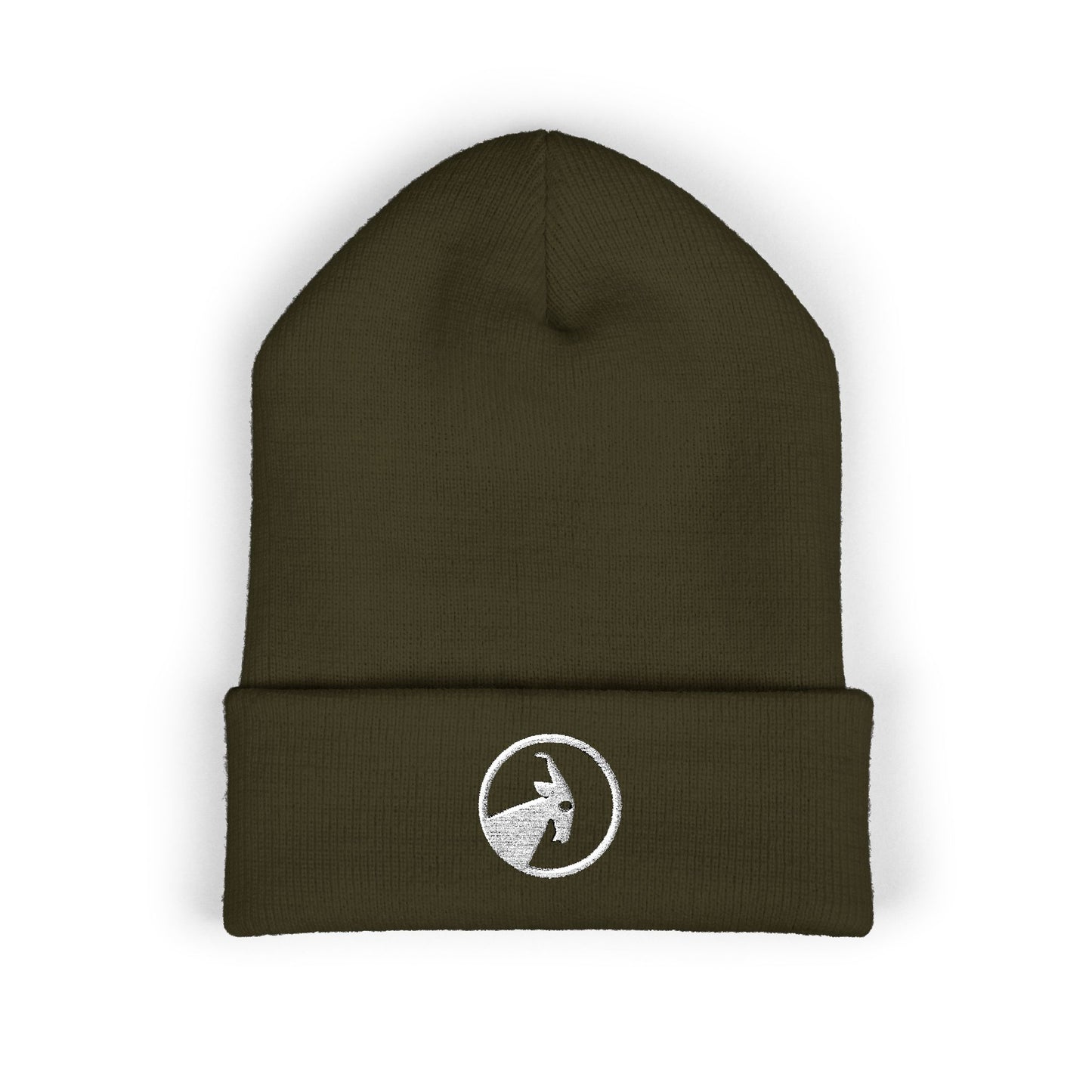 BILLY Classic Cuffed Beanie (White Goat - Embroidery) — AVAILABLE IN 12 COLORS