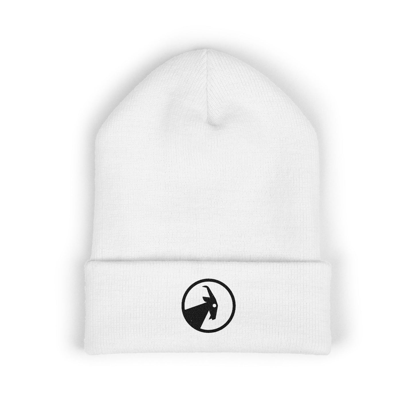 BILLY Classic Cuffed Beanie (Black Goat - Embroidery) — AVAILABLE IN 7 COLORS