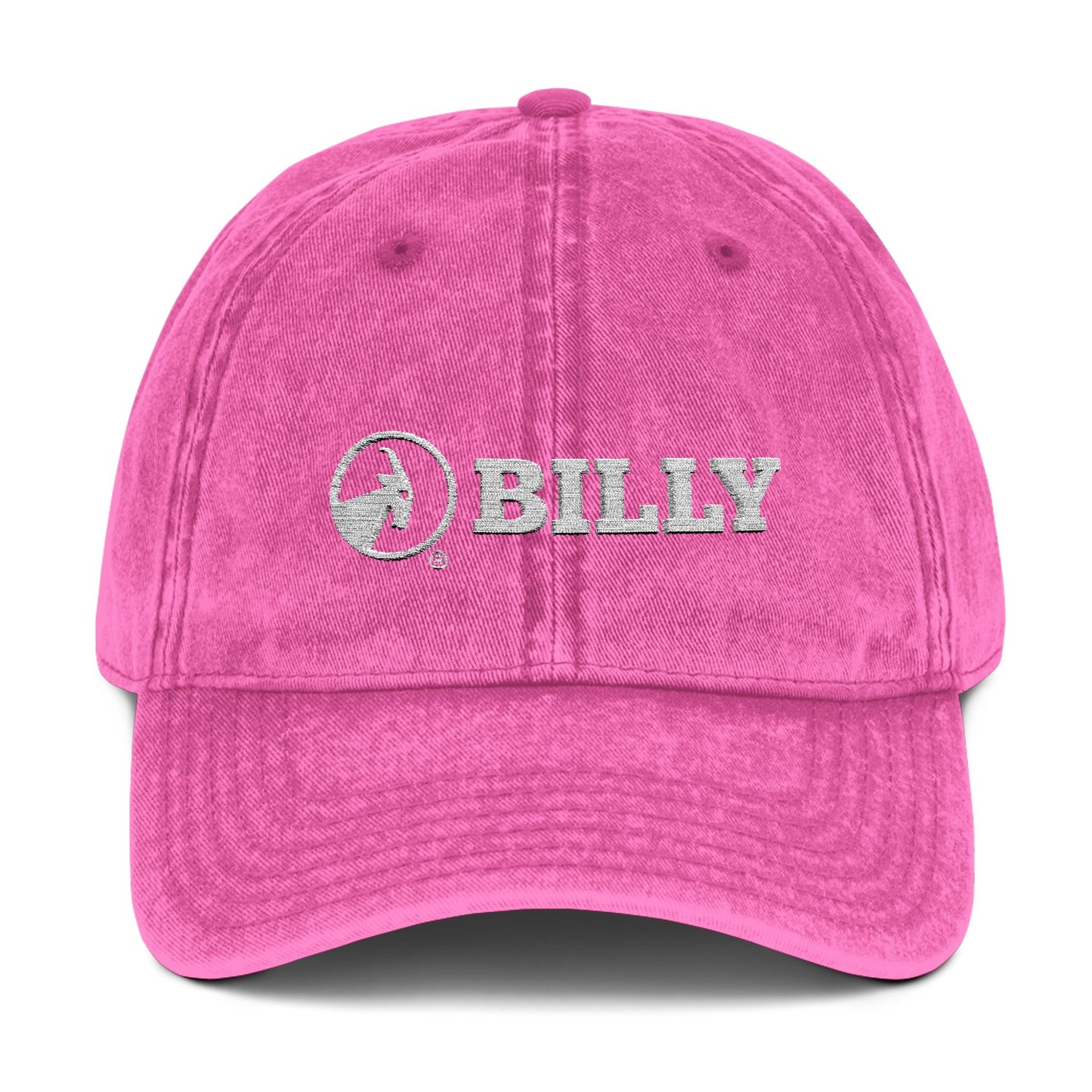 BILLY Vintage Cap (White Horizontal Logo - Embroidery) — AVAILABLE IN 5 COLORS