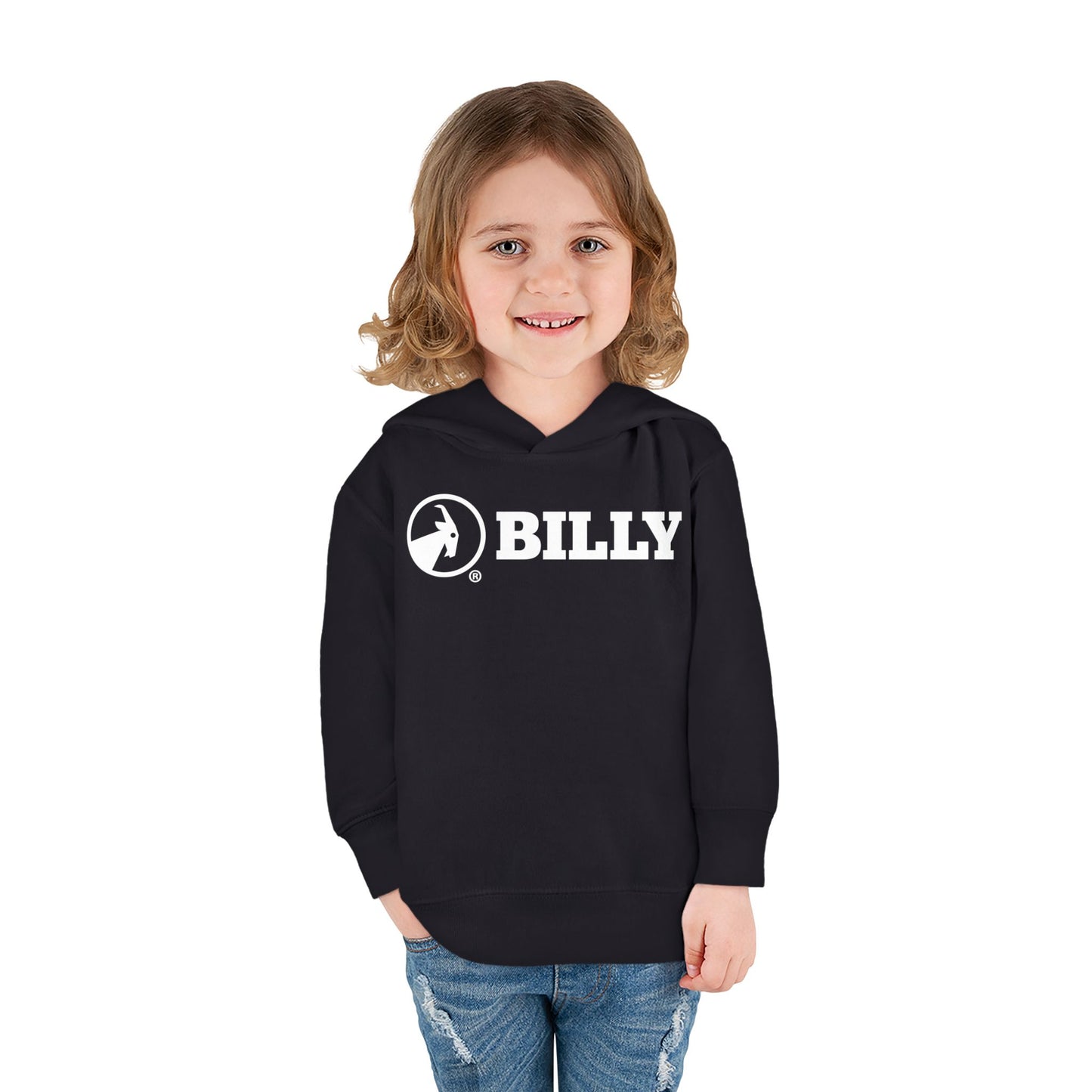 BILLY Core Toddler Pullover Fleece Hoodie (White Horizontal Logo) — AVAILABLE IN 4 COLORS
