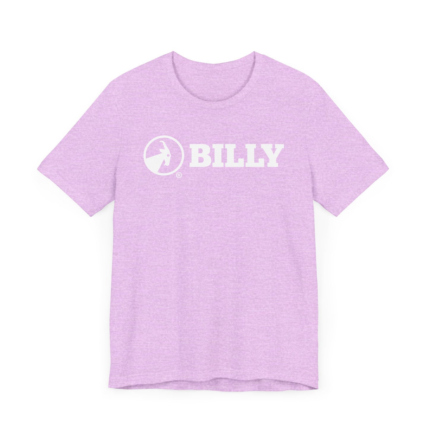 BILLY Adult Unisex Jersey Short Sleeve Tee (White Horizontal Logo)