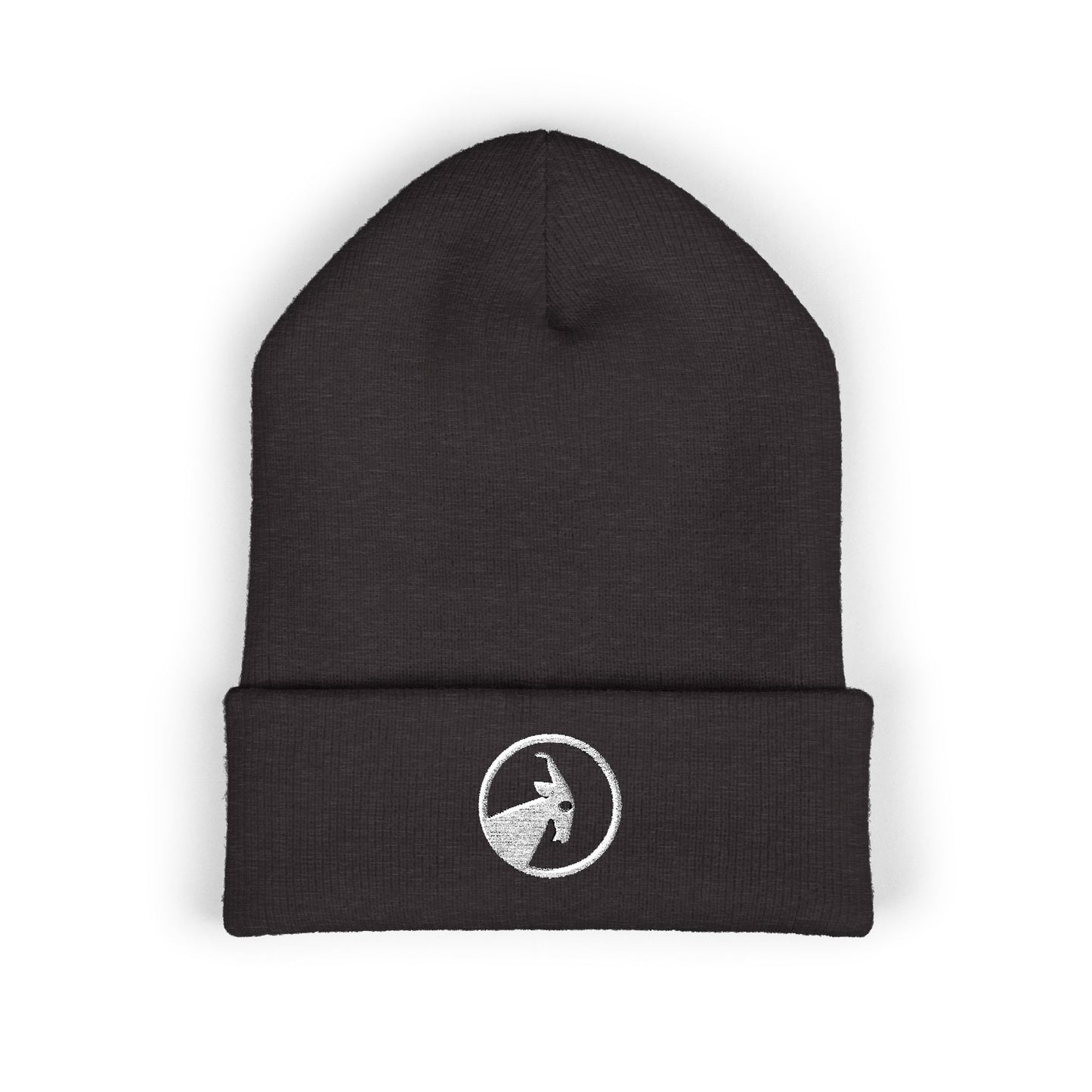 BILLY Classic Cuffed Beanie (White Goat - Embroidery) — AVAILABLE IN 12 COLORS