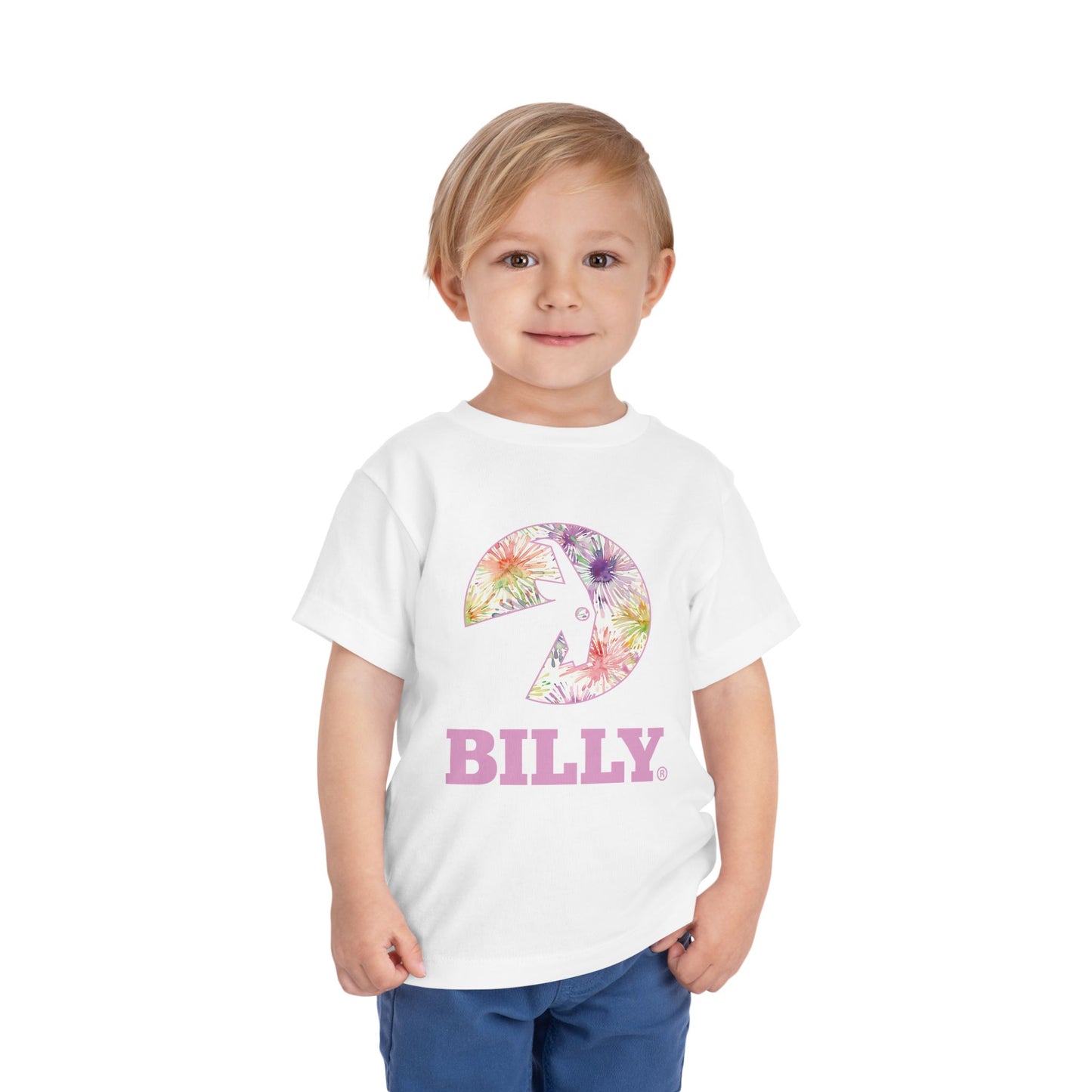 BILLY Toddler Short Sleeve Tee (Floral Logo) - AVAILABLE IN 3 COLORS
