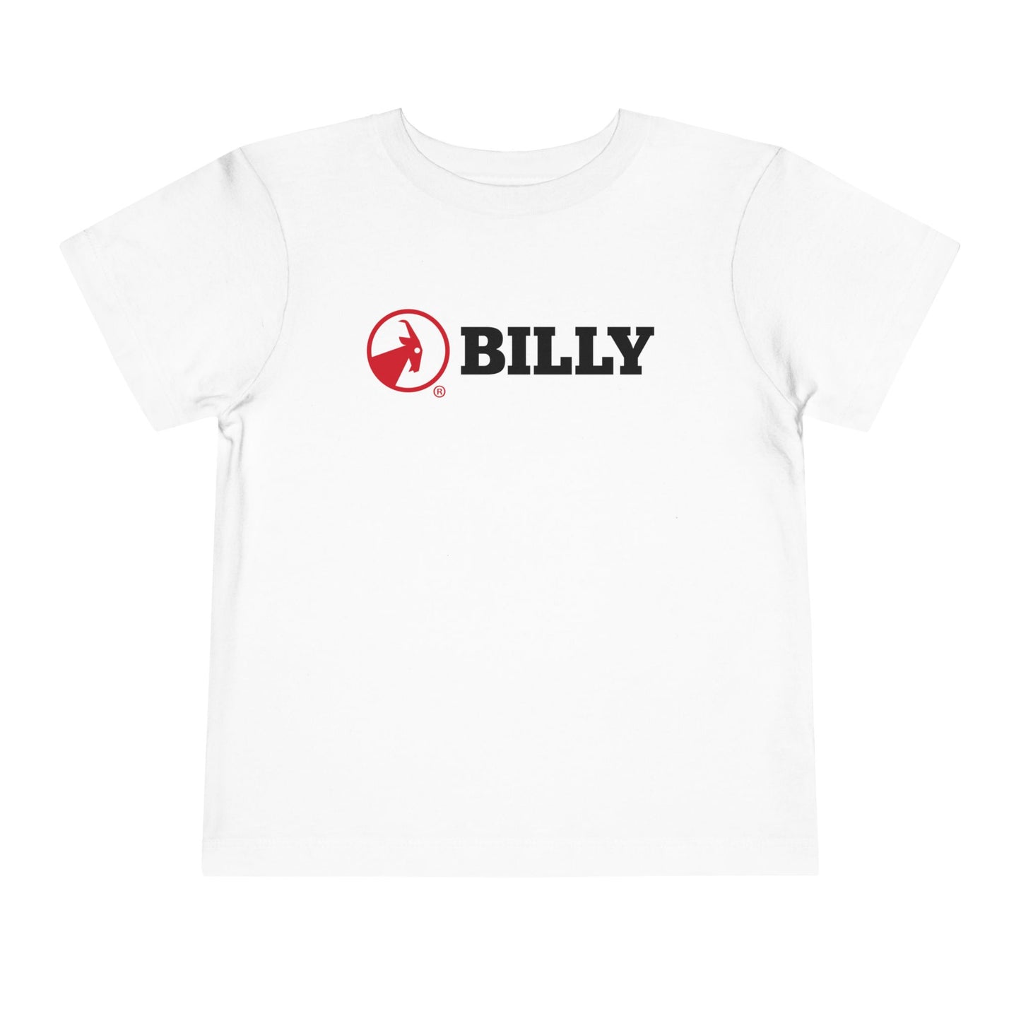 BILLY Toddler Short Sleeve Tee (Red/Black Horizontal Logo) — AVAILABLE IN 5 COLORS