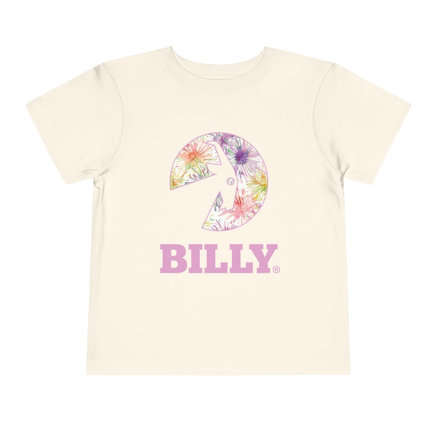 BILLY Toddler Short Sleeve Tee (Floral Logo) - AVAILABLE IN 3 COLORS