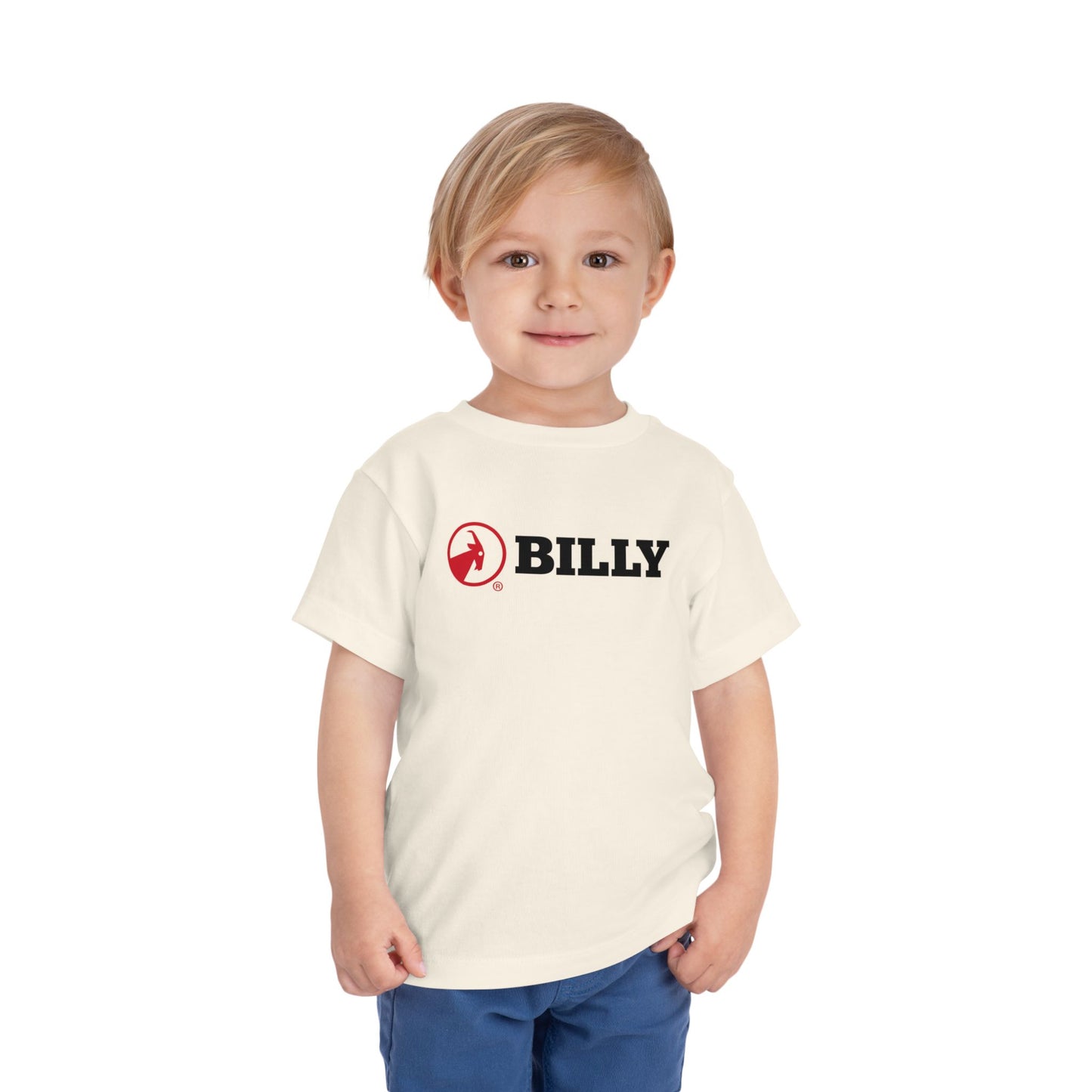 BILLY Toddler Short Sleeve Tee (Red/Black Horizontal Logo) — AVAILABLE IN 5 COLORS