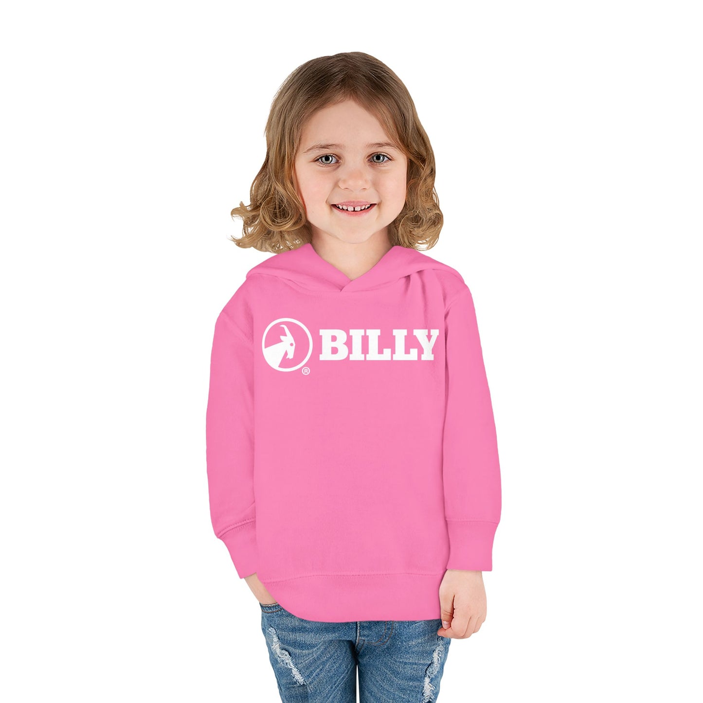 BILLY Core Toddler Pullover Fleece Hoodie (White Horizontal Logo) — AVAILABLE IN 4 COLORS