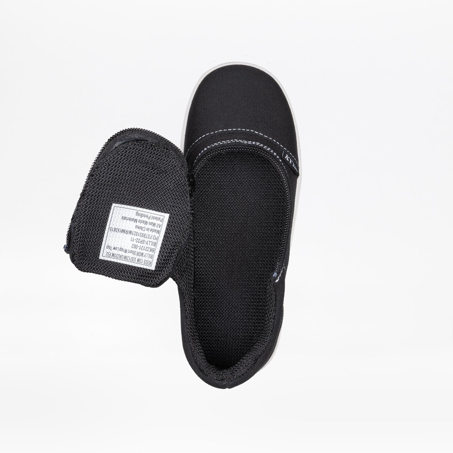 FINAL SALE - Black/White BILLY D|R Short Wrap Low Tops