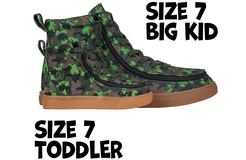 FINAL SALE - Green Dino BILLY Classic Lace High Tops
