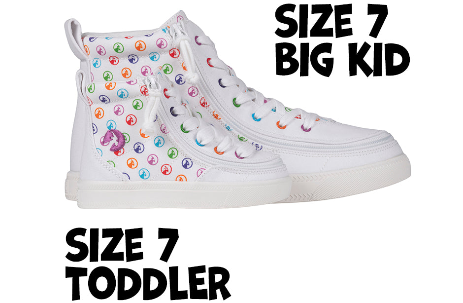 Rainbow Polka BILLY Classic Lace High Tops