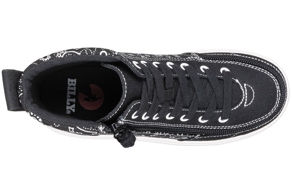 Black Paisley BILLY Classic Lace High Tops