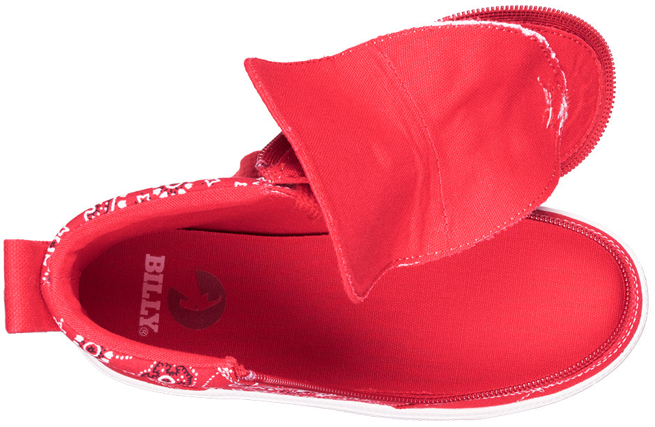 Red Paisley BILLY Classic Lace High Tops
