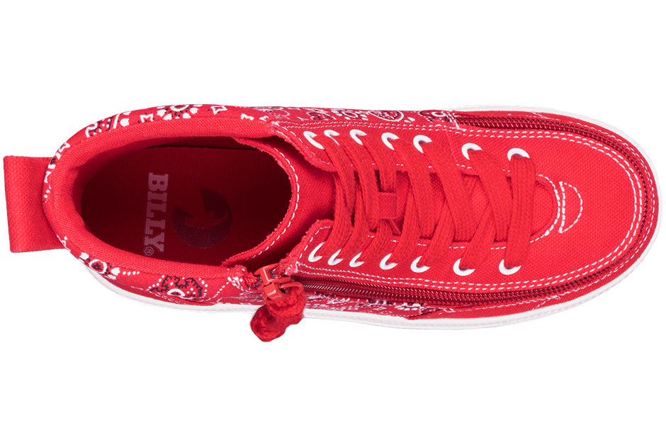 Red Paisley BILLY Classic Lace High Tops