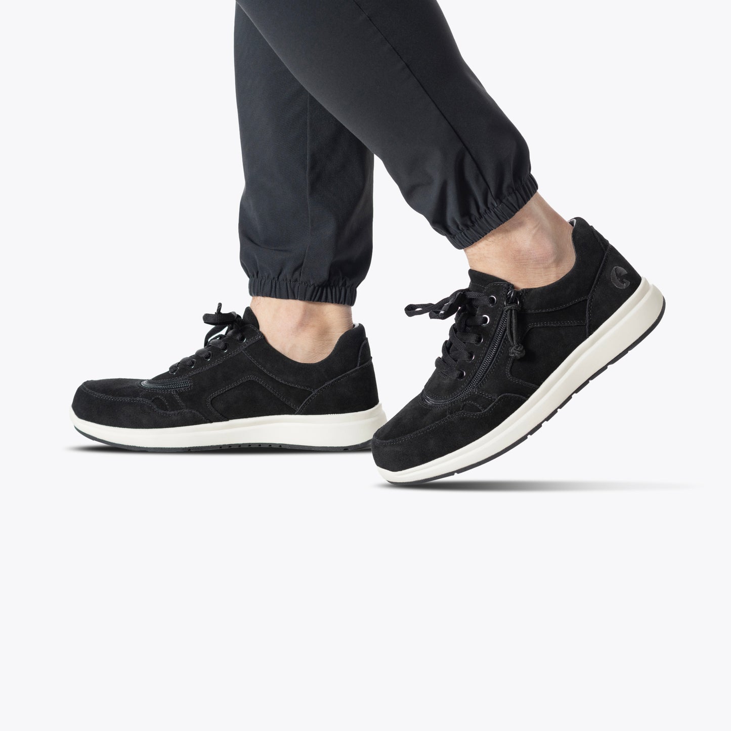 SALE - Men's Black Suede BILLY Comfort Jogger
