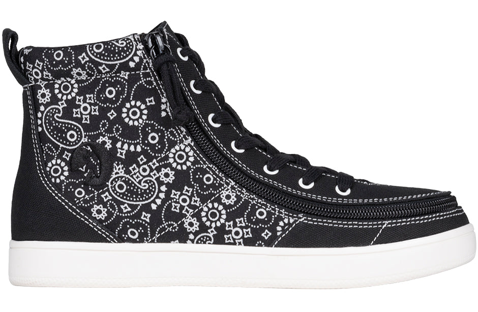 Women's Black Paisley BILLY Sneaker Classic High