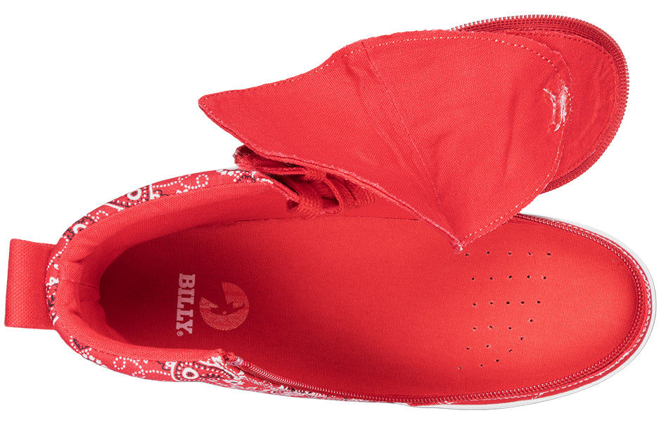Women's Red Paisley BILLY Sneaker Classic High Tops