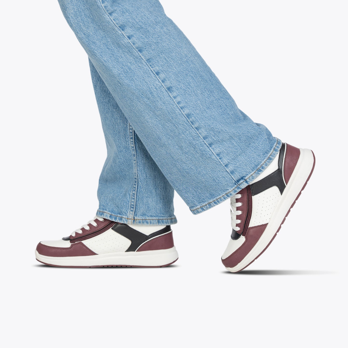 Women's White/Wine/Black BILLY Comfort DZ High
