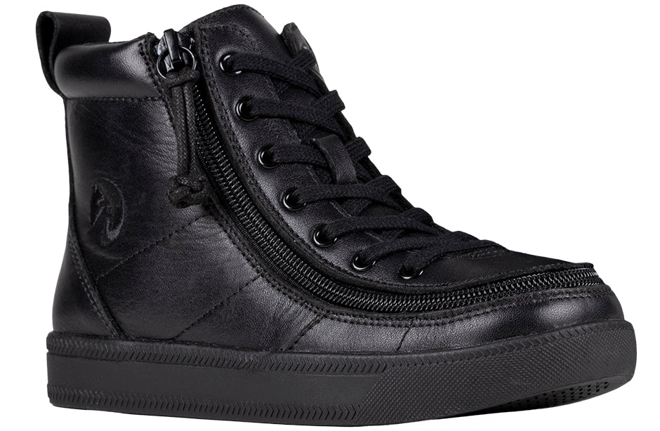 SALE - Black to the Floor Leather BILLY Classic Lace High Tops – BILLY  Footwear