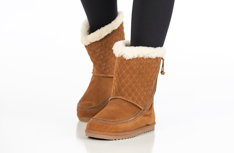 FINAL SALE - Chestnut BILLY Cozy Quilt Lux Boots