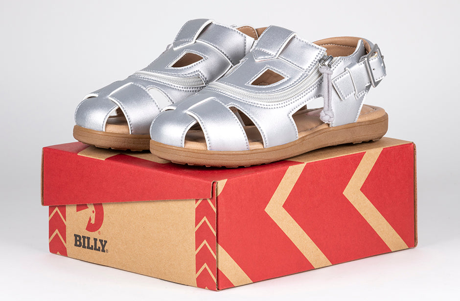 FINAL SALE - Silver BILLY Sandals