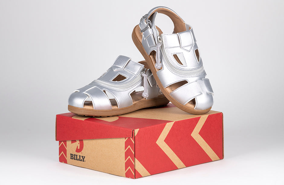FINAL SALE - Silver BILLY Sandals