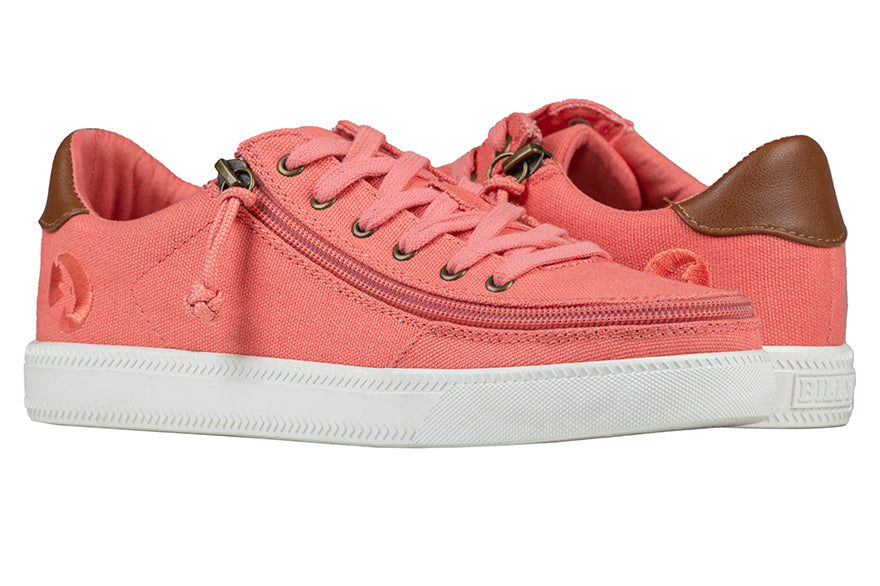 Women s Coral Low Top Zipper Shoes BILLY Footwear
