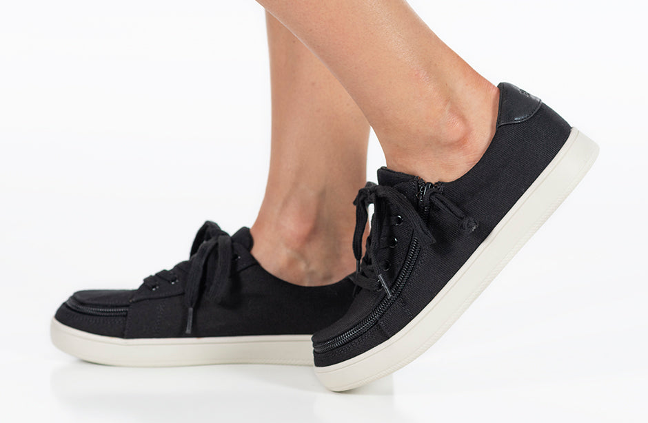 FINAL SALE - Women's Black Canvas BILLY Sneaker Low Tops