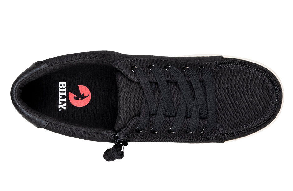 FINAL SALE - Women's Black Canvas BILLY Sneaker Low Tops