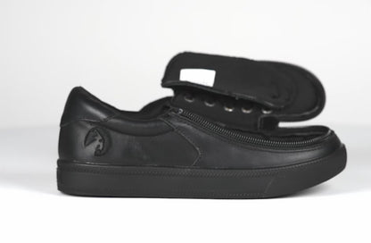FINAL SALE - Black to the Floor Leather BILLY Classic Lace Lows