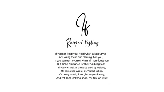 If— by Rudyard Kipling | BILLY Footwear