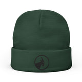 BILLY Knit Beanie (Black Goat - Embroidery) — AVAILABLE IN 6 COLORS
