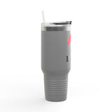 BILLY Insulated Travel Mug, 40oz (Red/Black Vertical Logo)