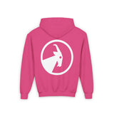 BILLY Core Youth Heavy Blend Hooded Sweatshirt (White Horizontal Logo)  — AVAILABLE IN 4 COLORS