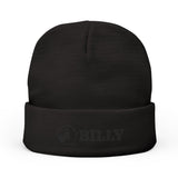 BILLY Knit Beanie (Black Horizontal Logo - Embroidery) — AVAILABLE IN 6 COLORS