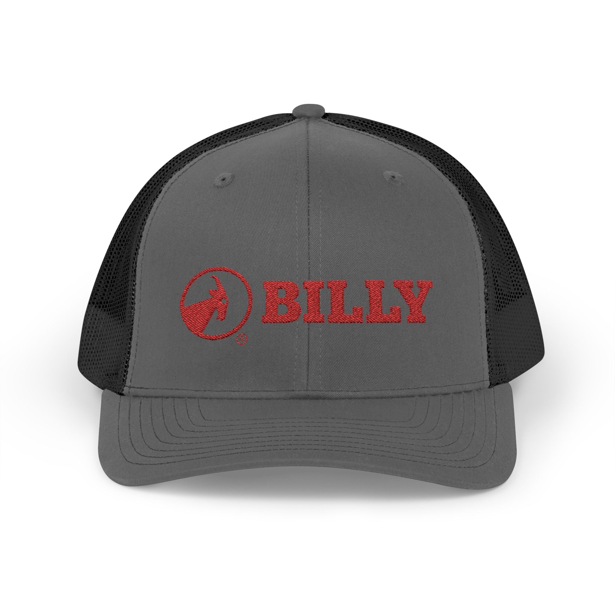 BILLY Snapback Trucker Cap (Red Horizontal Logo - Embroidery) — AVAILABLE IN 6 COLORS