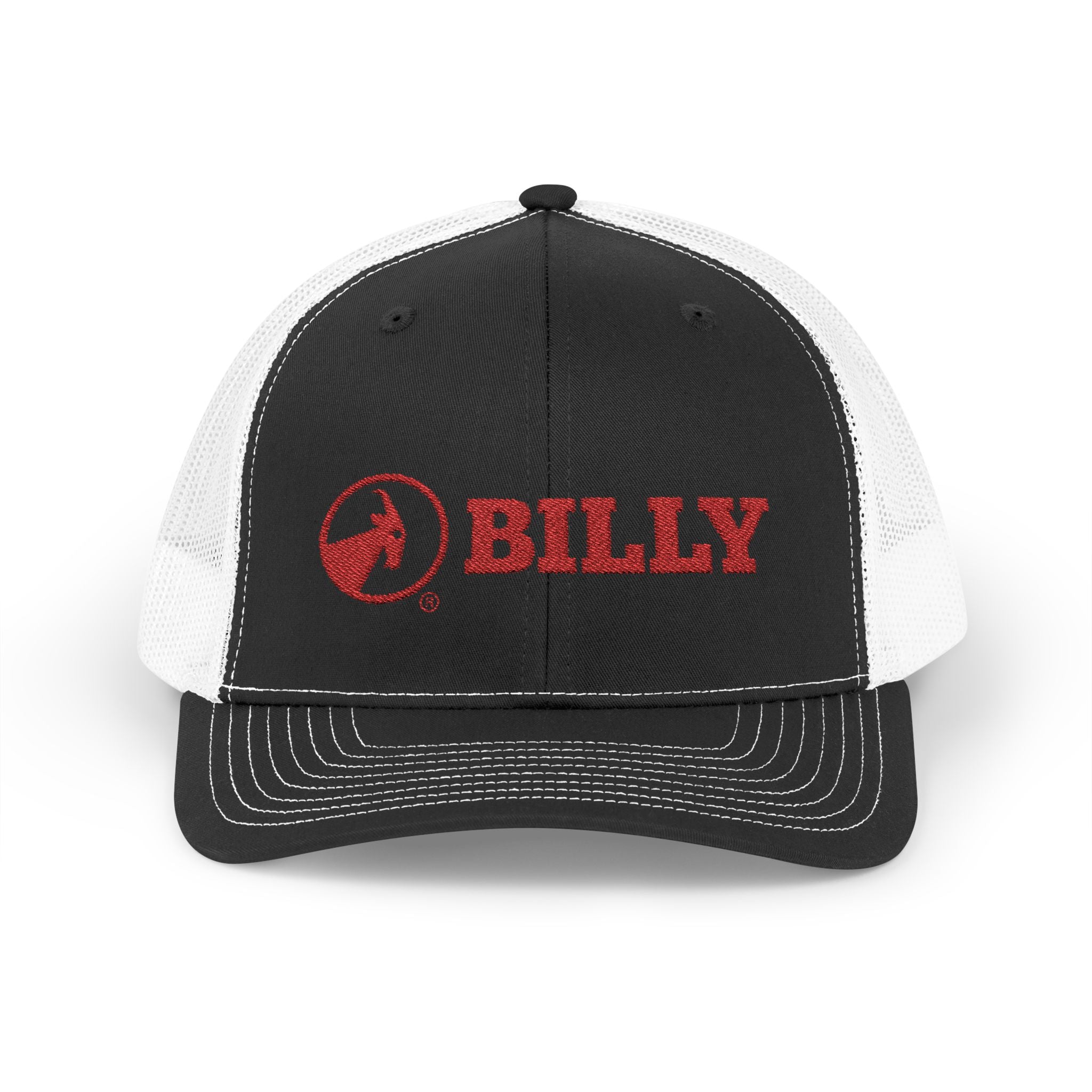 BILLY Snapback Trucker Cap (Red Horizontal Logo - Embroidery) — AVAILABLE IN 6 COLORS