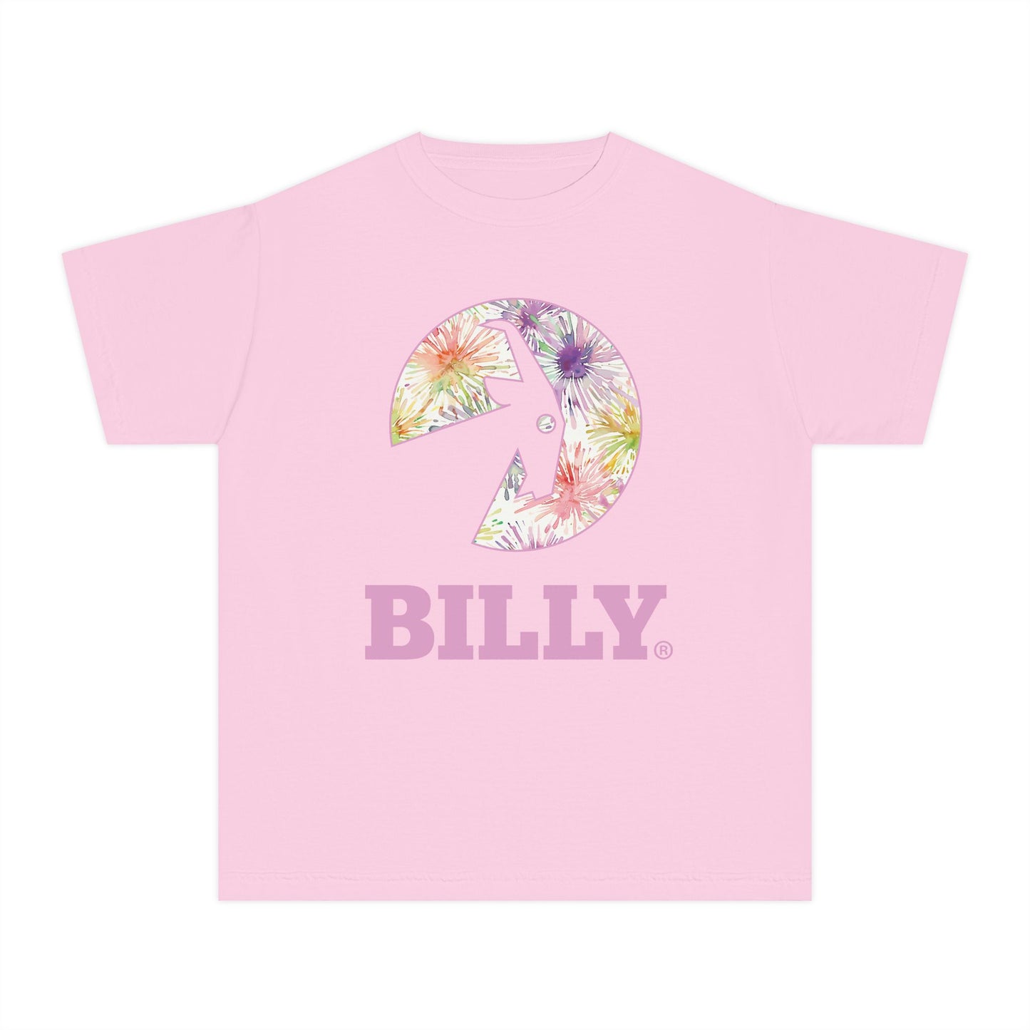BILLY Youth Midweight Tee (Floral Logo) - AVAILABLE IN 4 COLORS