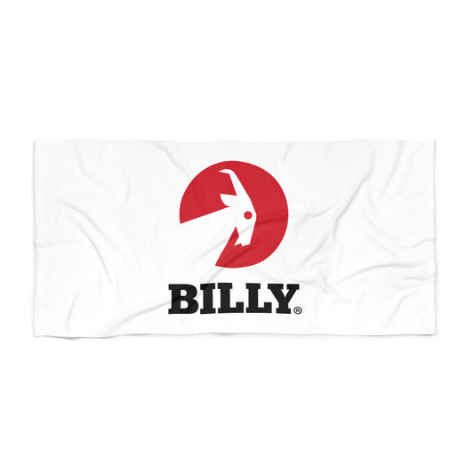 BILLY Beach Towel (Red/Black Vertical Logo)