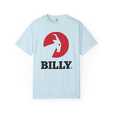 BILLY Unisex Garment-Dyed T-Shirt (Black/Red Vertical Logo)