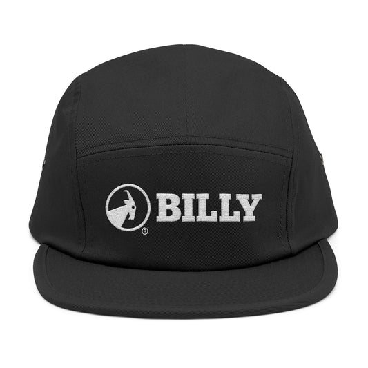 BILLY 5 Panel Cap (White Horizontal Logo - Embroidery) — AVAILABLE IN 6 COLORS