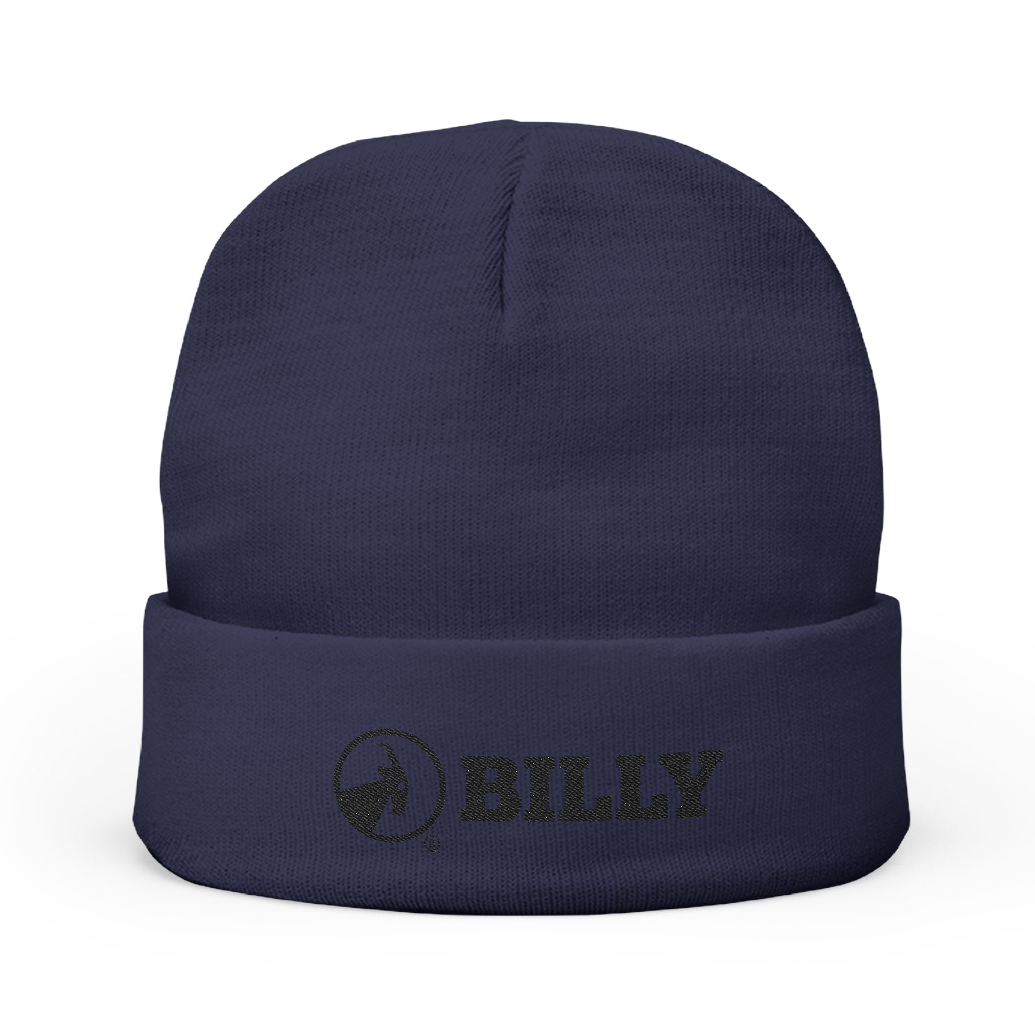BILLY Knit Beanie (Black Horizontal Logo - Embroidery) — AVAILABLE IN 6 COLORS