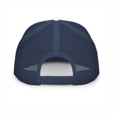 BILLY 5 Panel Flat Bill Trucker Cap (Red Goat - Embroidery) — AVAILABLE IN 13 COLORS