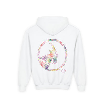 BILLY Core Youth Heavy Blend Hooded Sweatshirt (Floral) - AVAILABLE IN 4 COLORS