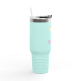 BILLY Insulated Travel Mug, 40oz (Floral Logo)
