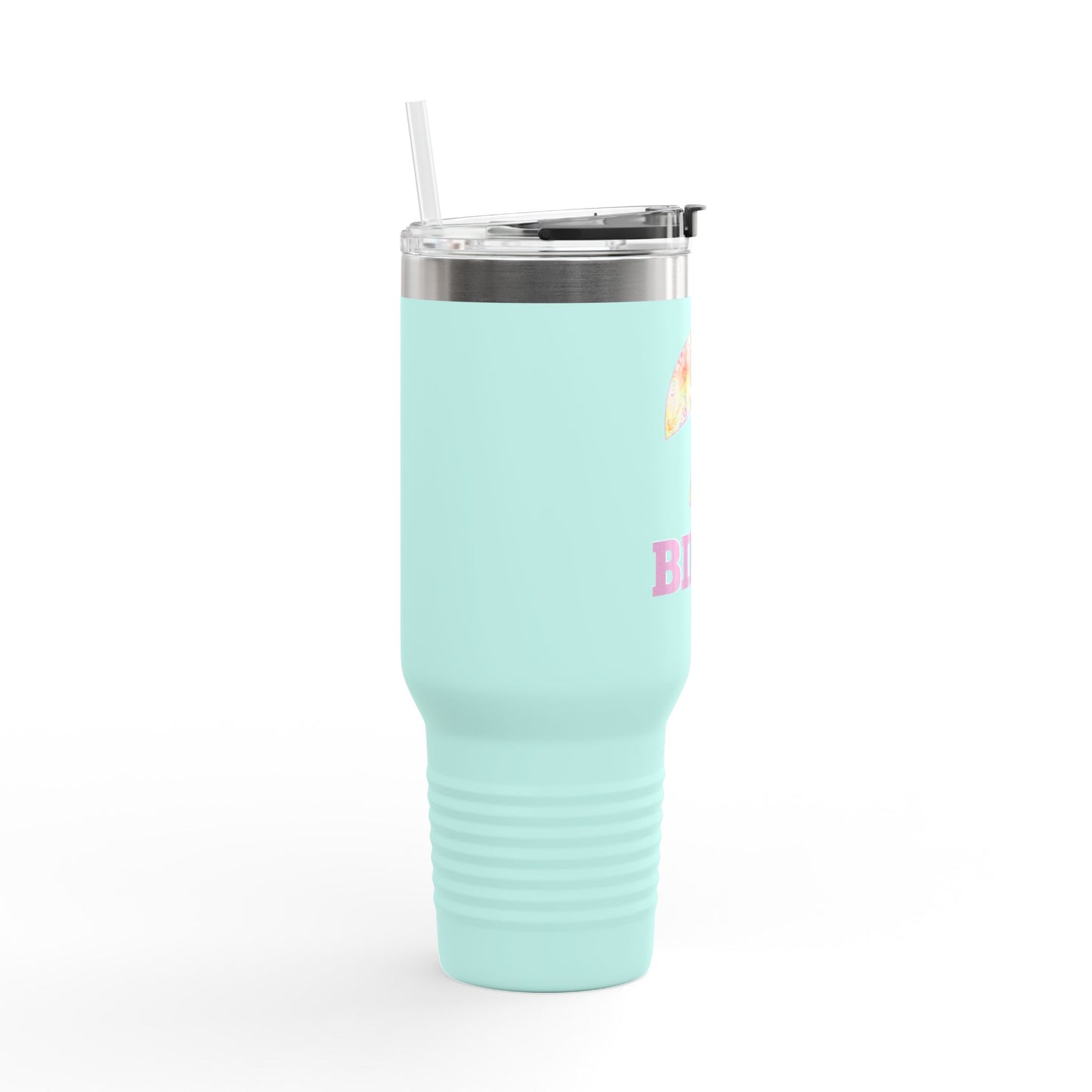 BILLY Insulated Travel Mug, 40oz (Floral Logo)