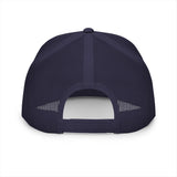 BILLY 5 Panel Flat Bill Trucker Cap (Red Goat - Embroidery) — AVAILABLE IN 13 COLORS